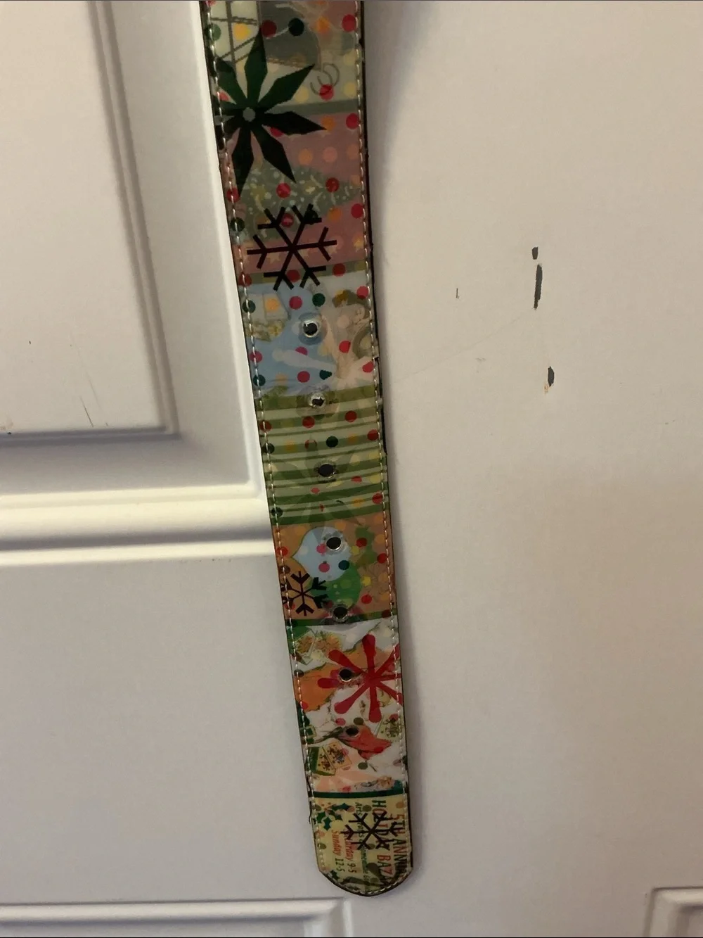 Women’s Men’s Christmas Prismatic Hologram Holographic Belt Size L